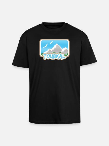 Toubkal - Oversized Heavyweight Unisex T-Shirt - Schwarz