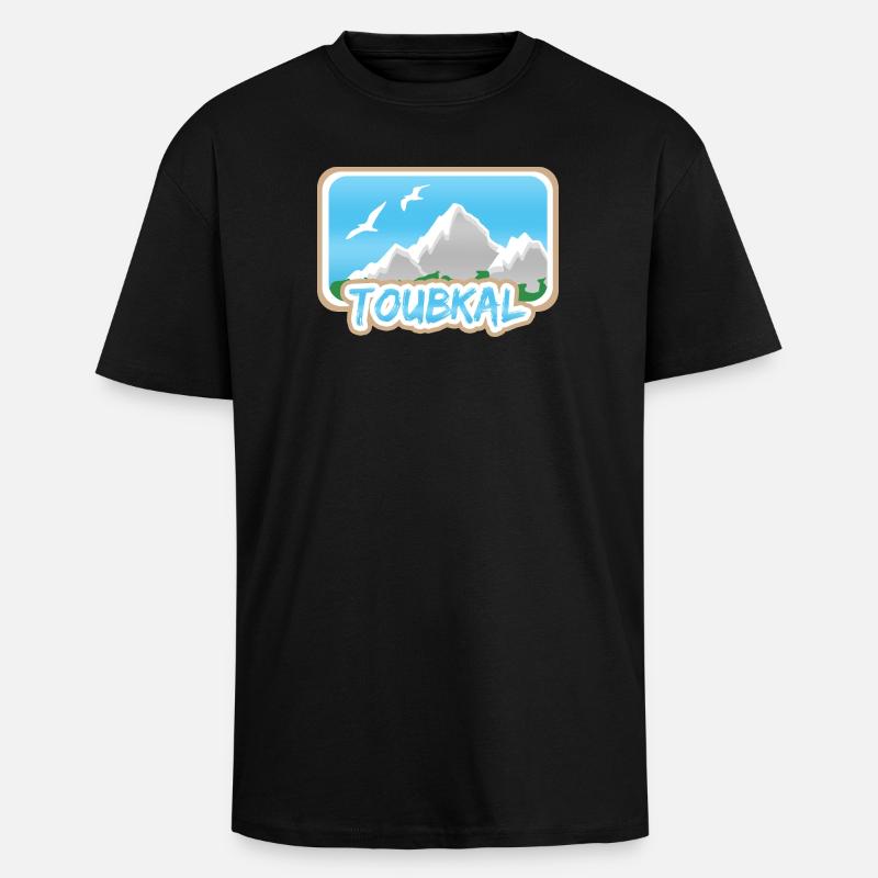 Toubkal - Oversized Heavyweight Unisex T-Shirt - Schwarz