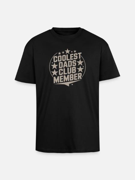 Coolest Dads Club Member - Unisex Oversized Heavyweight T-shirt - black