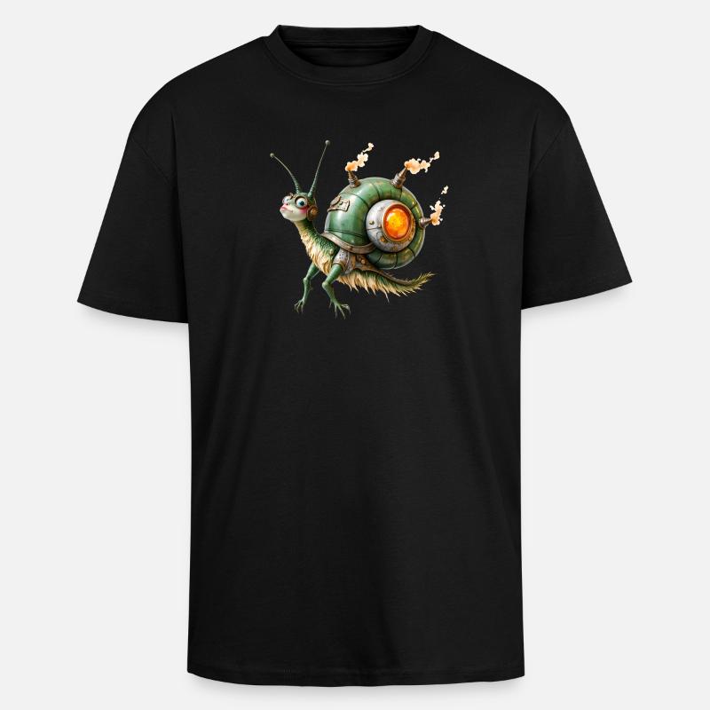 Réacteur d’escargot steampunk - T-shirt unisexe oversize épais - noir