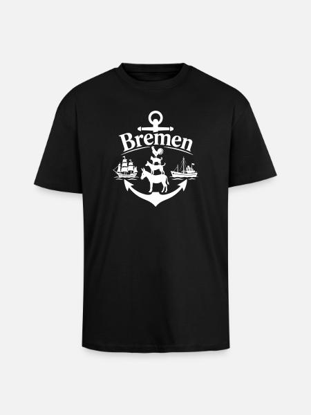 Bremen - Oversized Heavyweight Unisex T-Shirt - Schwarz