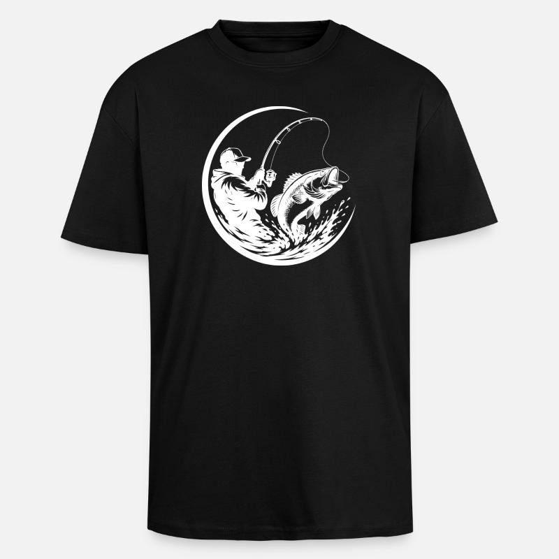 Pêcheur - T-shirt unisexe oversize épais - noir