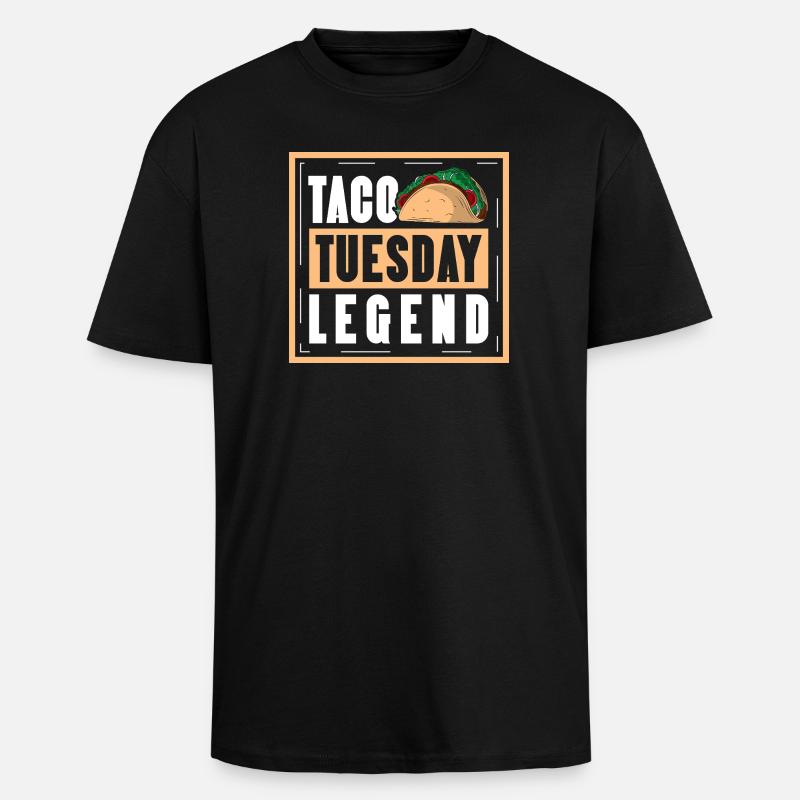 taco tuesday legend - Oversized Heavyweight Unisex T-Shirt - Schwarz