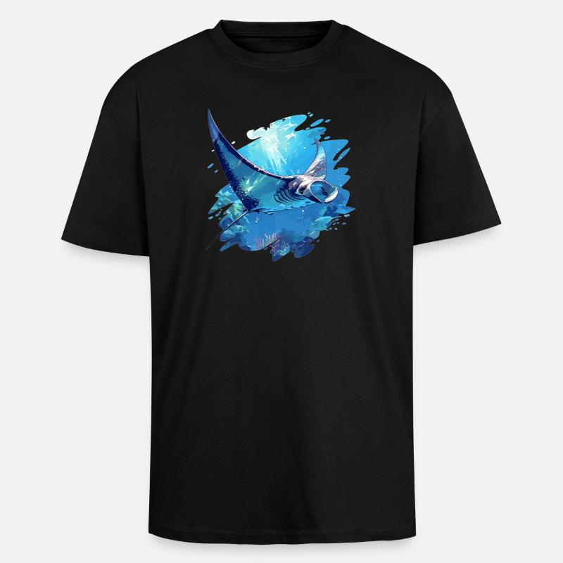 Rays Manta Rays - Unisex Oversized Heavyweight T-shirt - black