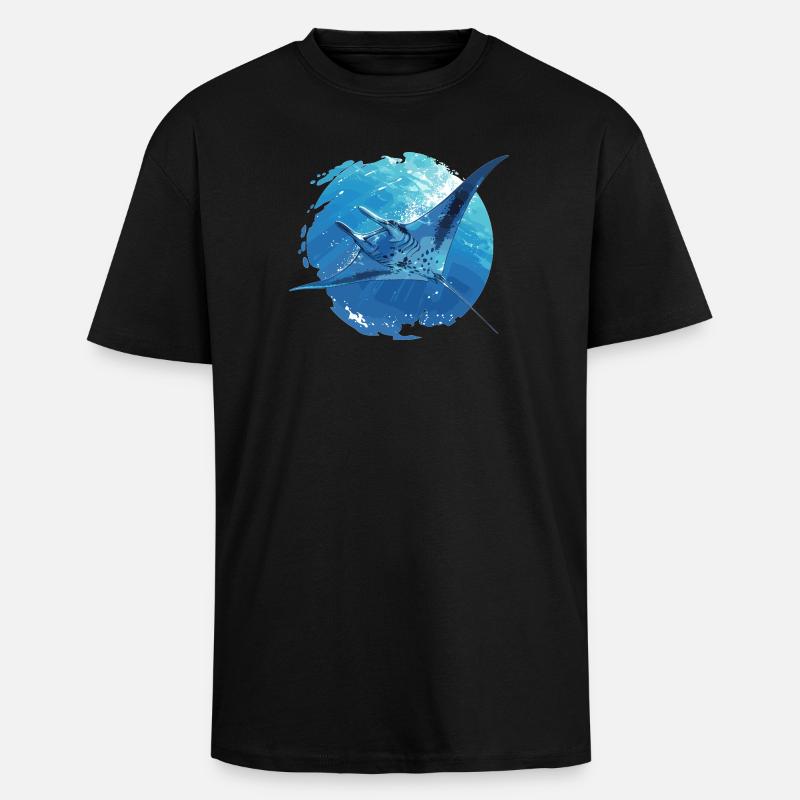 Rays Manta Rays - Unisex Oversized Heavyweight T-shirt - black