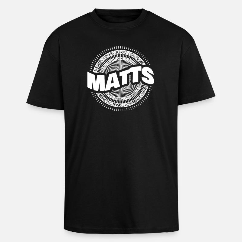 Matts - Oversized Heavyweight Unisex T-Shirt - Schwarz