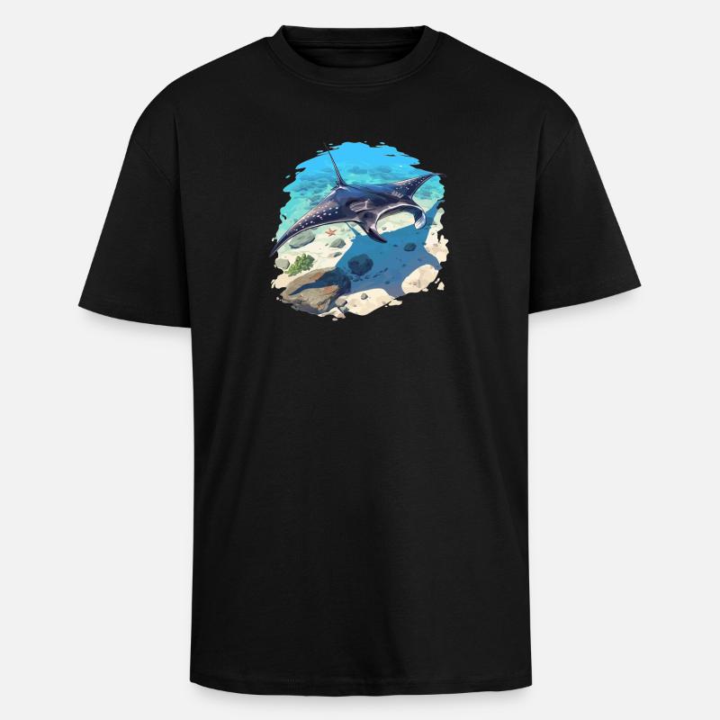 Rays Manta Rays - Unisex Oversized Heavyweight T-shirt - black