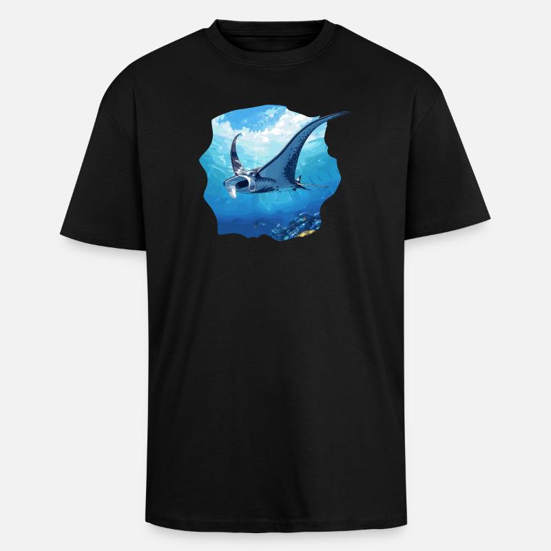 Rays Manta Rays - Unisex Oversized Heavyweight T-shirt - black