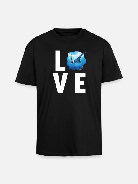 Rays Manta Rays - Unisex Oversized Heavyweight T-shirt - black