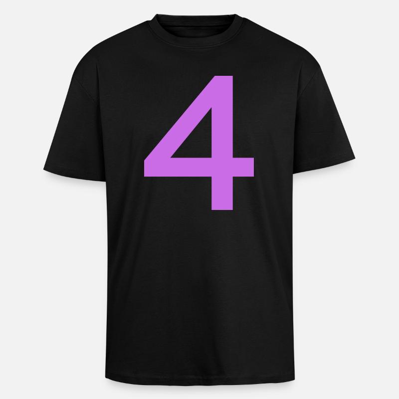 4 - T-shirt unisexe oversize épais - noir