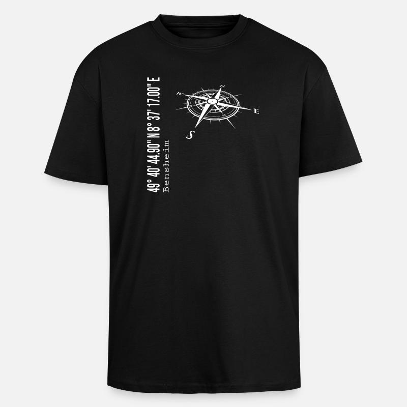 Bensheim - Oversized Heavyweight Unisex T-Shirt - Schwarz