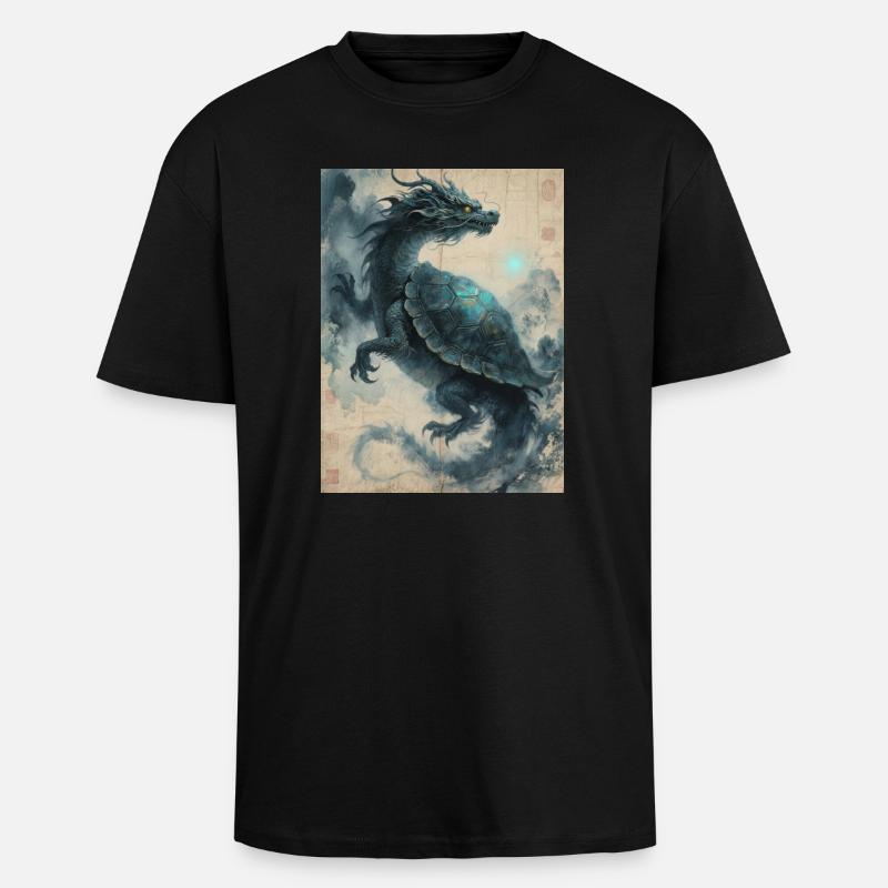 The Ancestral Shell: Xuangui – Stability - Unisex Oversized Heavyweight T-shirt - black