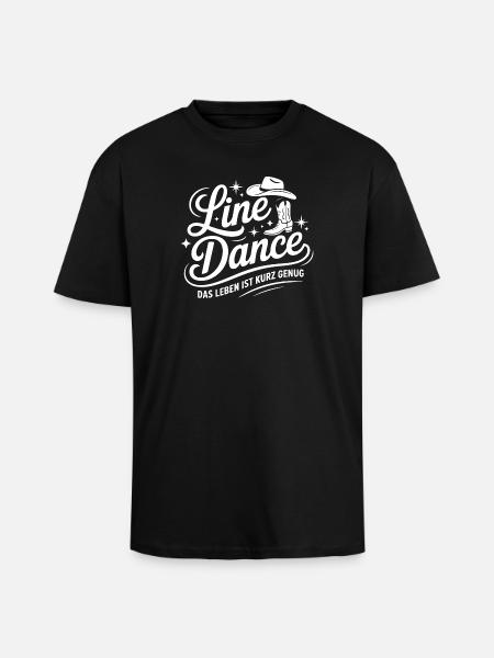 Line Dance Lebenslust Western - Oversized Heavyweight Unisex T-Shirt - Schwarz