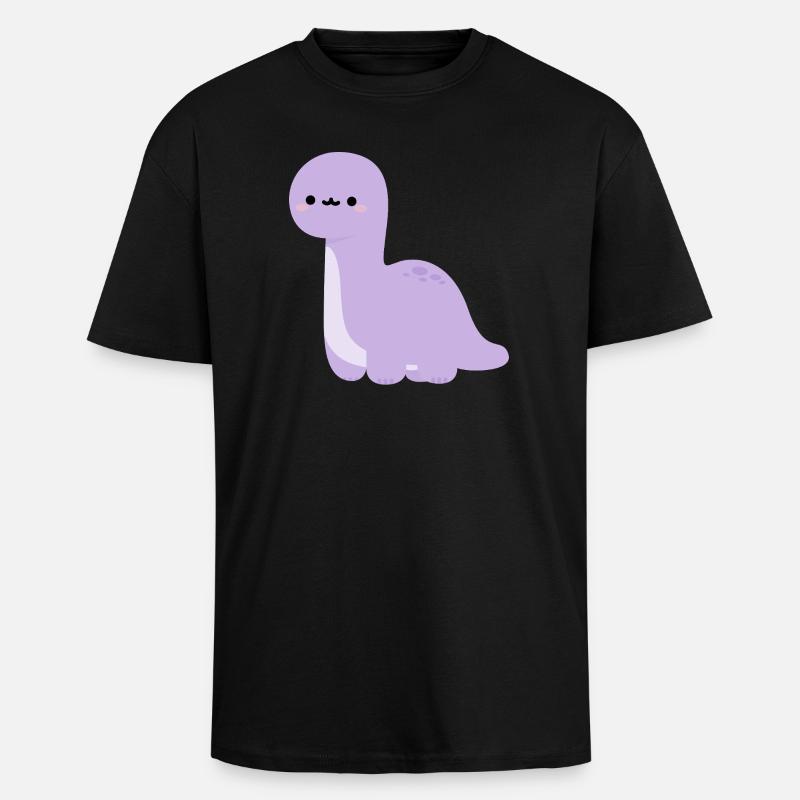 Brachiosaurus Lulu - T-shirt unisexe oversize épais - noir
