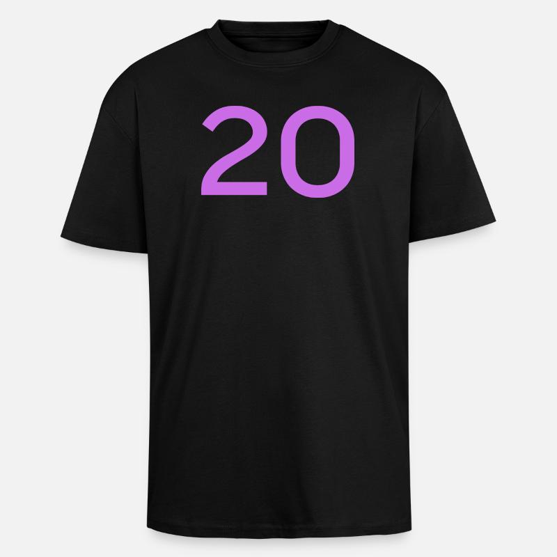 20 - T-shirt unisexe oversize épais - noir