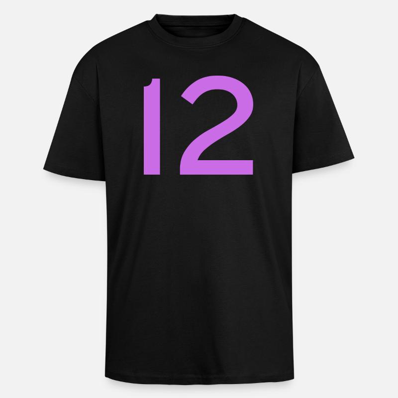 12 - Unisex Oversized Heavyweight T-shirt - black
