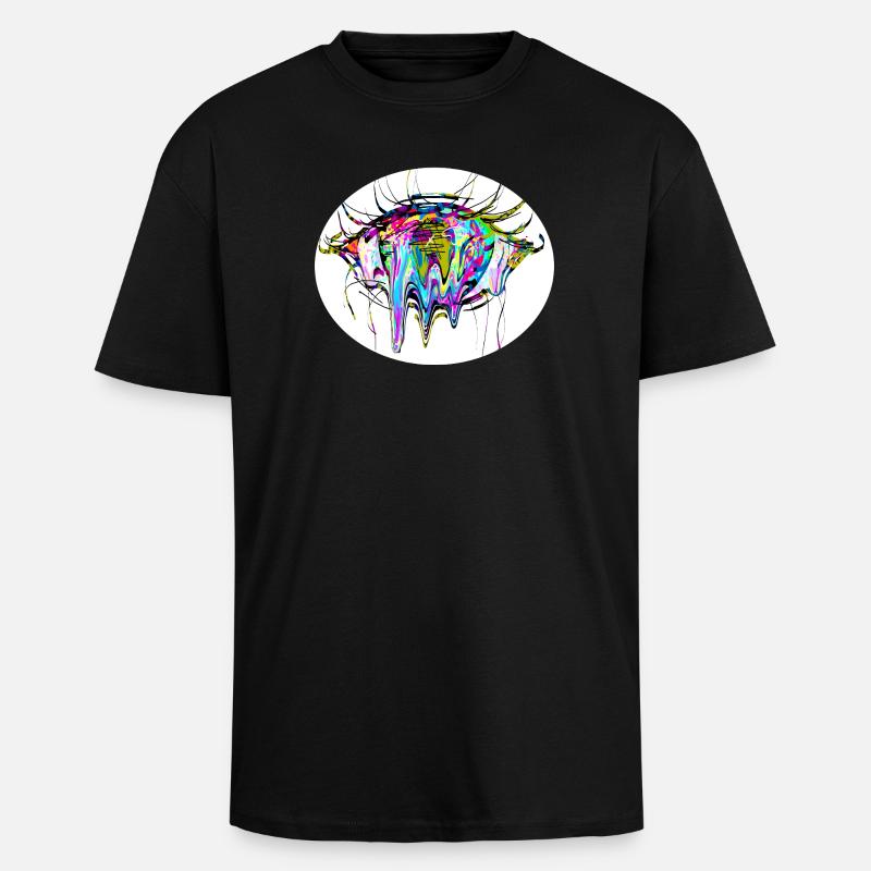 Farbauge - Oversized Heavyweight Unisex T-Shirt - Schwarz