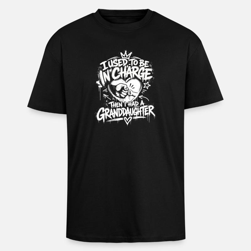 War Früher Chef Jetzt Großmutter - Oversized Heavyweight Unisex T-Shirt - Schwarz