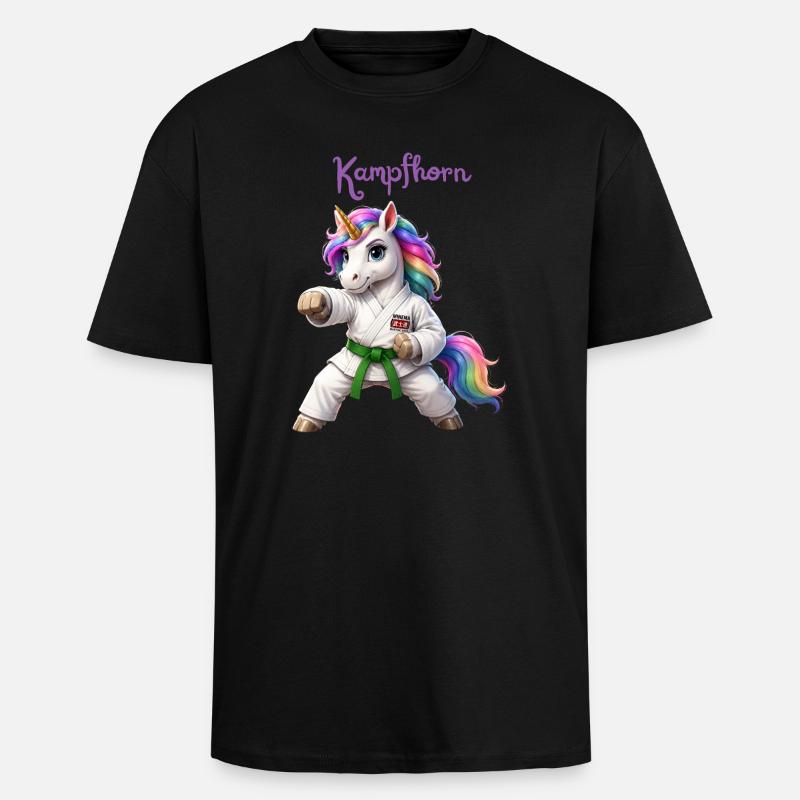 Das Kampfhorn - Oversized Heavyweight Unisex T-Shirt - Schwarz