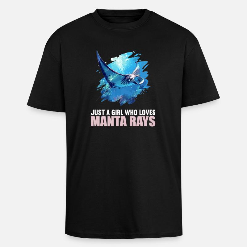 Rays Manta Rays - Unisex Oversized Heavyweight T-shirt - black