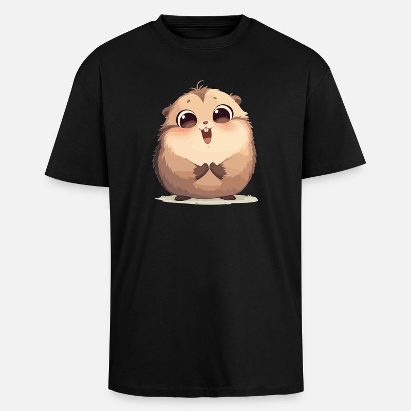 Murmeltiere Murmeltier - Oversized Heavyweight Unisex T-Shirt - Schwarz