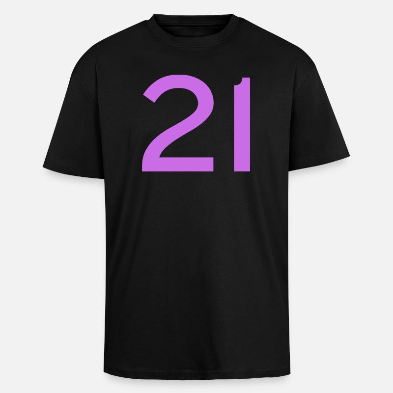 21 - Unisex Oversized Heavyweight T-shirt - black