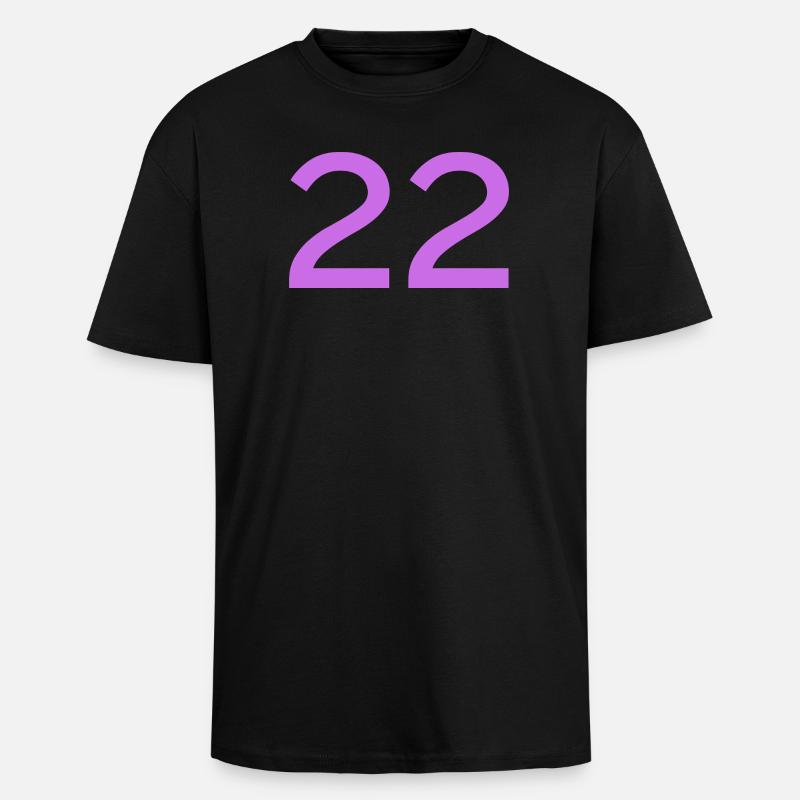 22 - Oversized Heavyweight Unisex T-Shirt - Schwarz