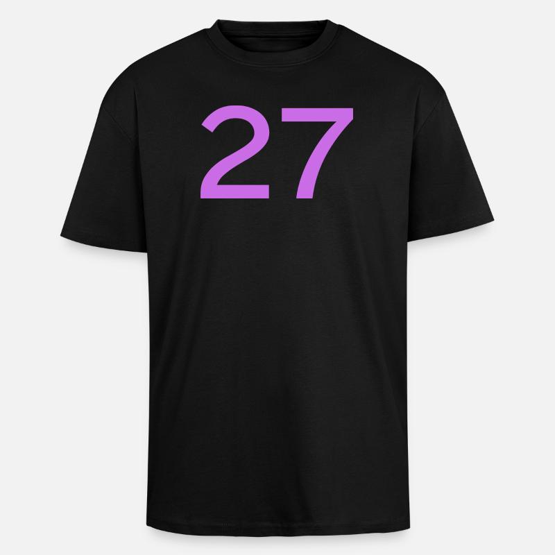27 - T-shirt unisexe oversize épais - noir