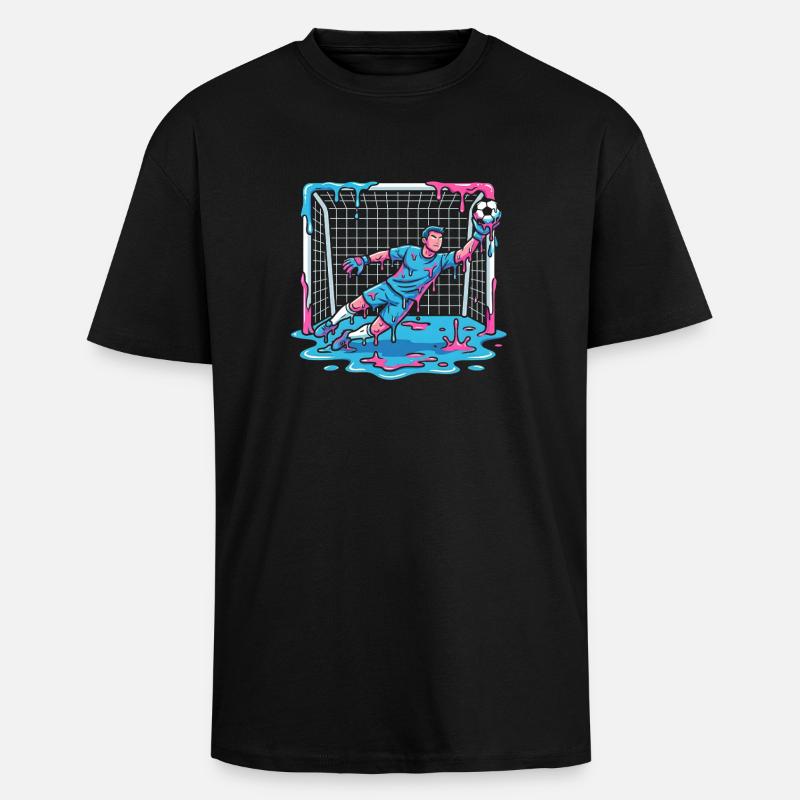 Dripping Liquid Goalie - Unisex Oversized Heavyweight T-shirt - black