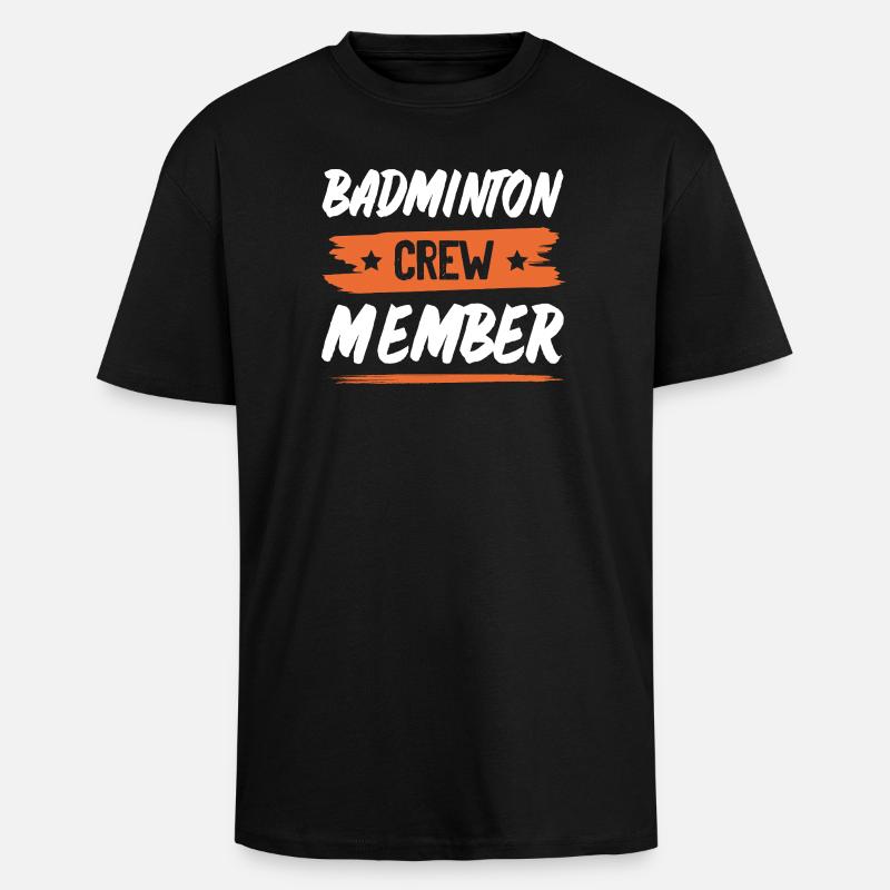 Badminton Crew - Oversized Heavyweight Unisex T-Shirt - Schwarz
