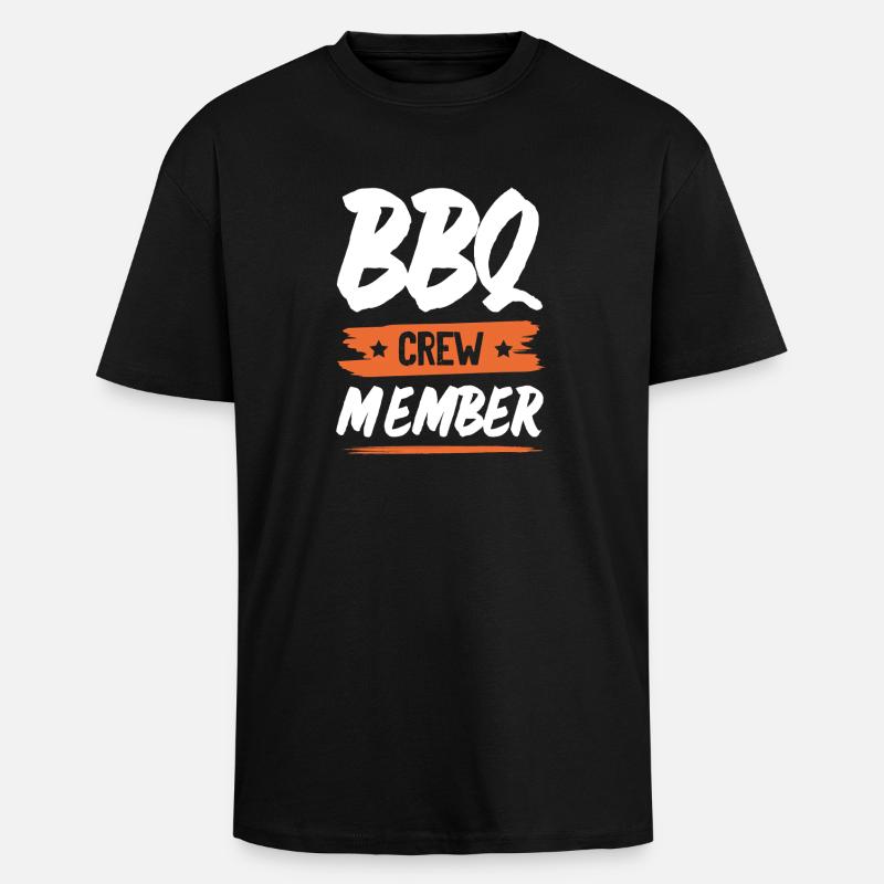 Bbq Crew - Unisex Oversized Heavyweight T-shirt - black