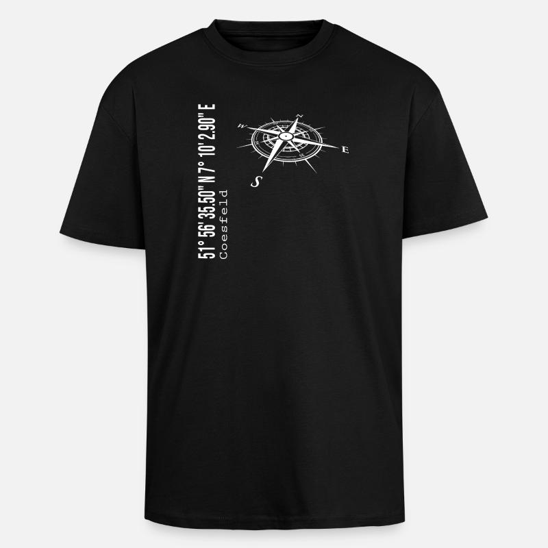 Coesfeld - T-shirt unisexe oversize épais - noir