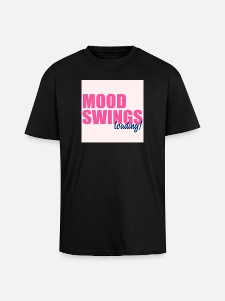 Mood Swings Loading - Unisex Oversized Heavyweight T-shirt - black