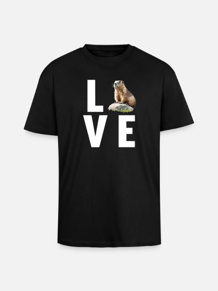 Marmots Groundhog - Unisex Oversized Heavyweight T-shirt - black