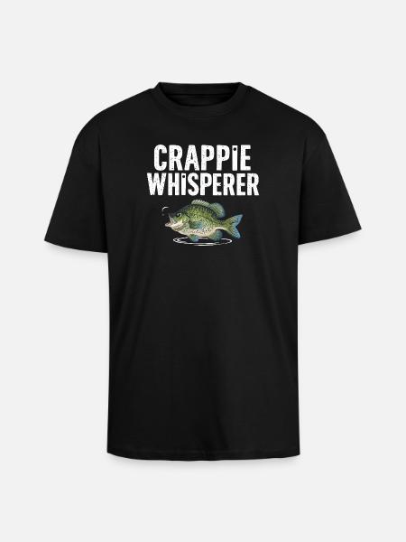 Crappie Flüsterer Fischmotiv - Oversized Heavyweight Unisex T-Shirt - Schwarz