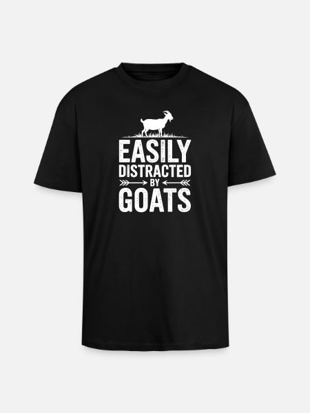 Goat Sayings Goat Funny Goat Gift - Unisex Oversized Heavyweight T-shirt - black