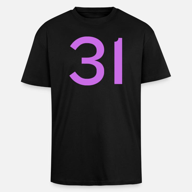 31 - Oversized Heavyweight Unisex T-Shirt - Schwarz