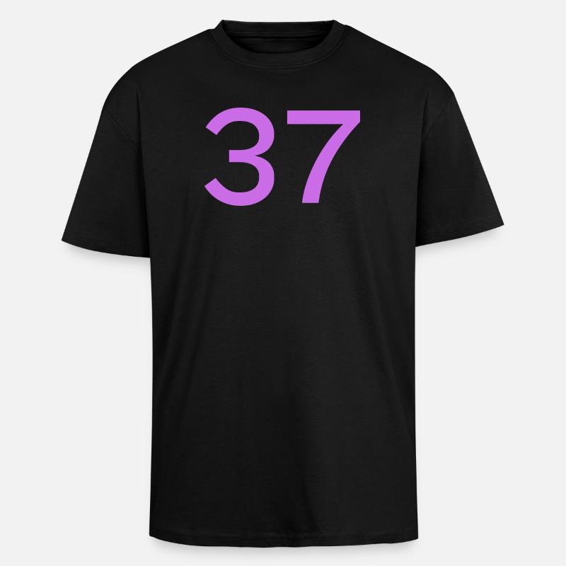 37 - Oversized Heavyweight Unisex T-Shirt - Schwarz