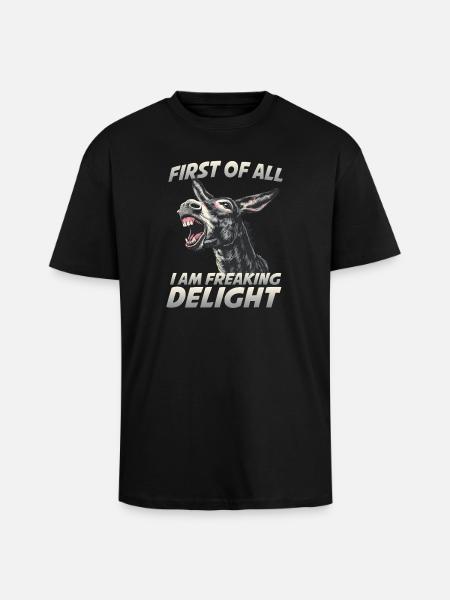 Esel Grauesel Eselfreund Tierhalter Design - Oversized Heavyweight Unisex T-Shirt - Schwarz