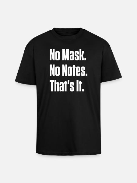 No Mask No Notes Neurodivergent Pride - Unisex Oversized Heavyweight T-shirt - black