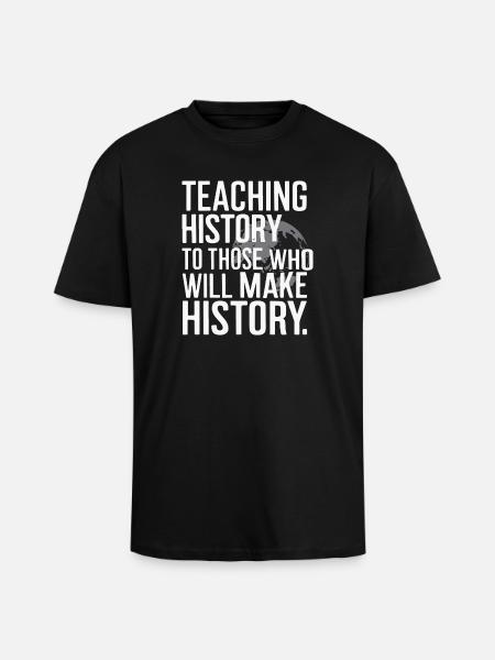 Enseigner l’histoire, façonner l’avenir - T-shirt unisexe oversize épais - noir