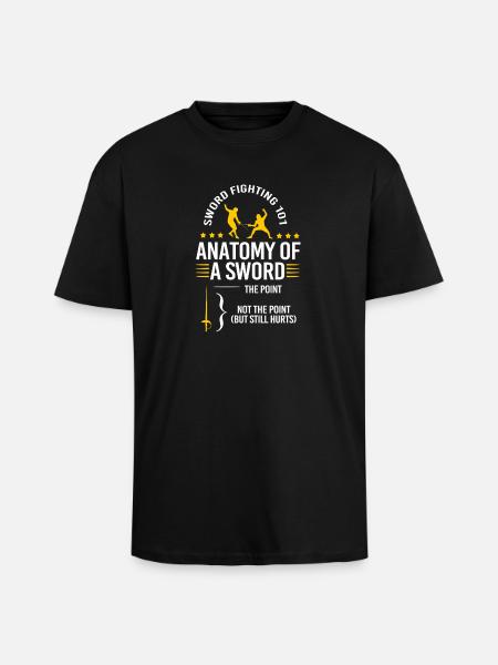 fencing - Unisex Oversized Heavyweight T-shirt - black
