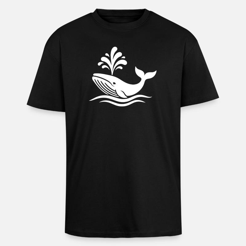 Wal - Oversized Heavyweight Unisex T-Shirt - Schwarz