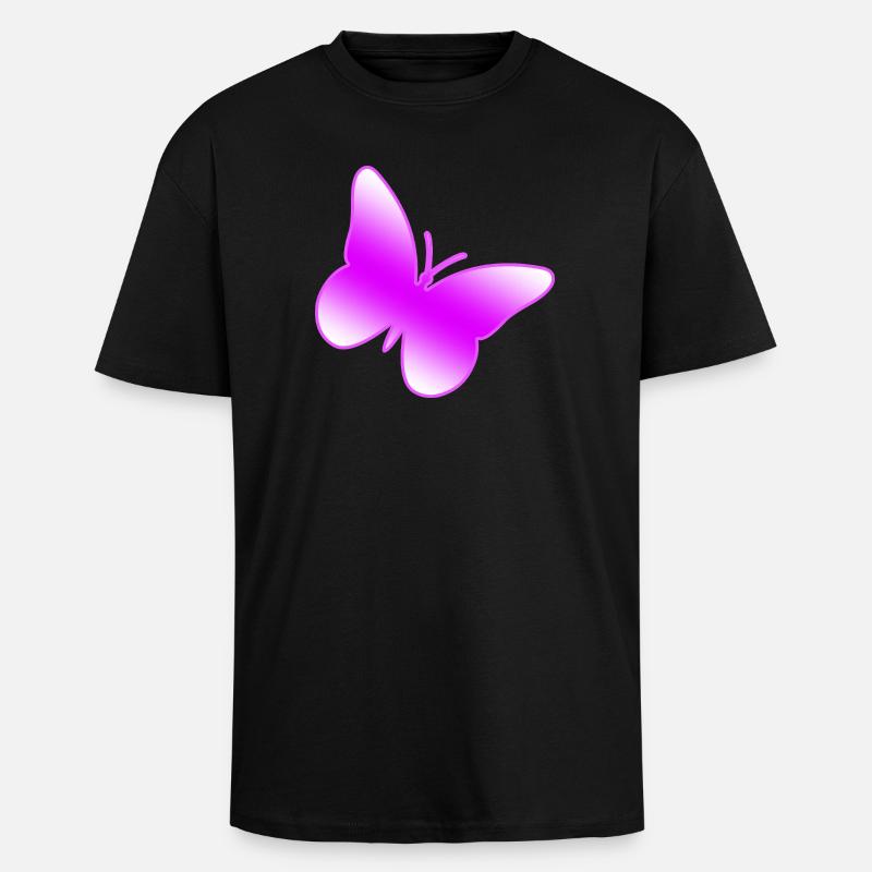 Papillon - T-shirt unisexe oversize épais - noir