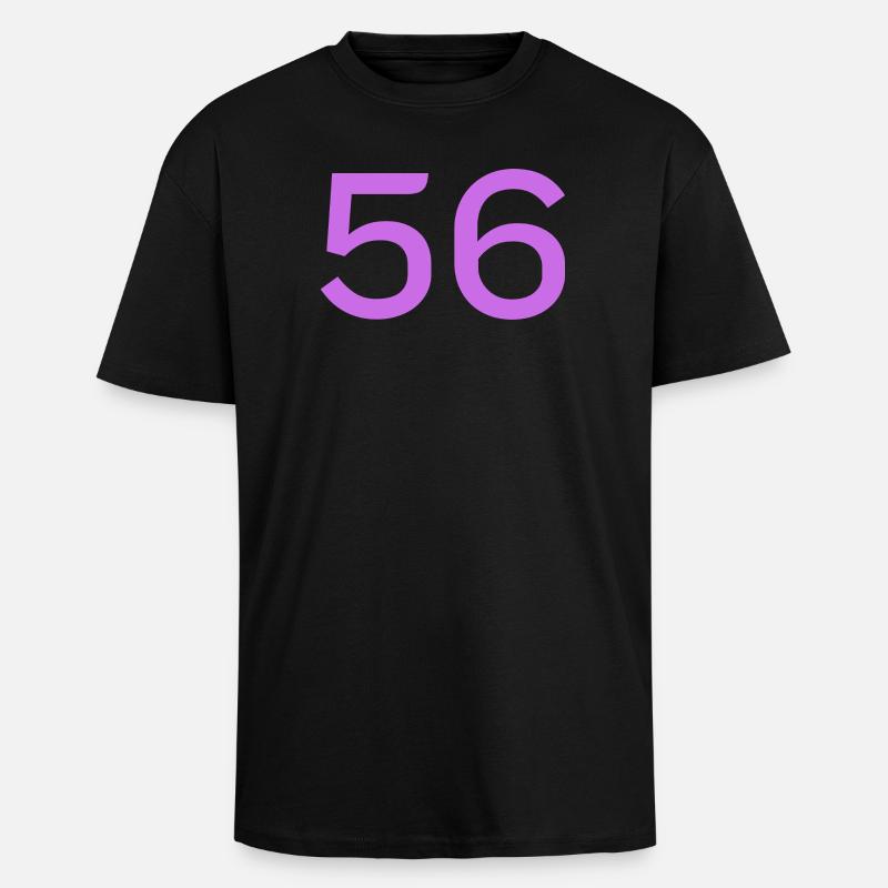 56 - T-shirt unisexe oversize épais - noir
