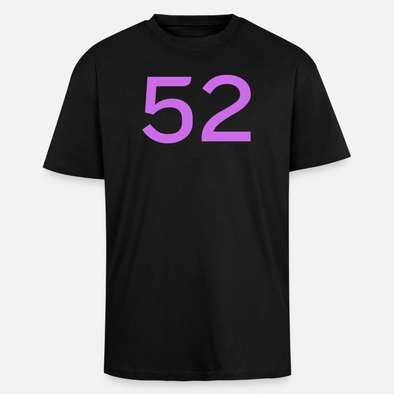 52 - T-shirt unisexe oversize épais - noir