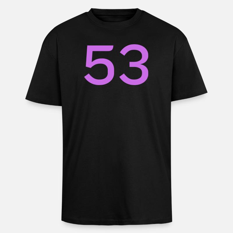 53 - Unisex Oversized Heavyweight T-shirt - black