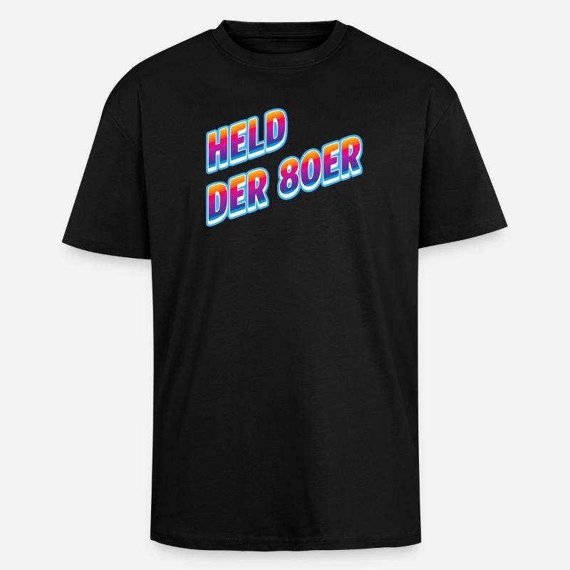 Held der 80er Neon-Retro - Oversized Heavyweight Unisex T-Shirt - Schwarz