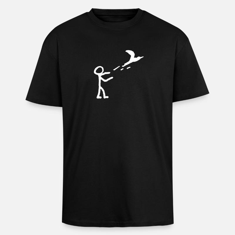 Lâche-le - T-shirt unisexe oversize épais - noir
