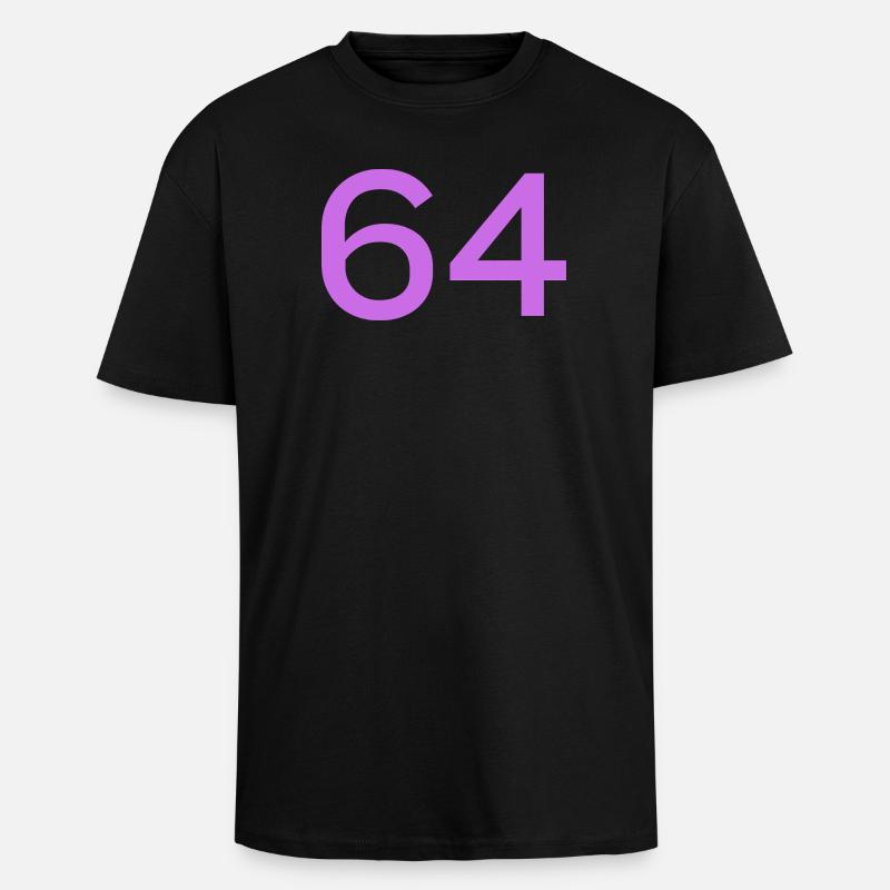 64 - T-shirt unisexe oversize épais - noir